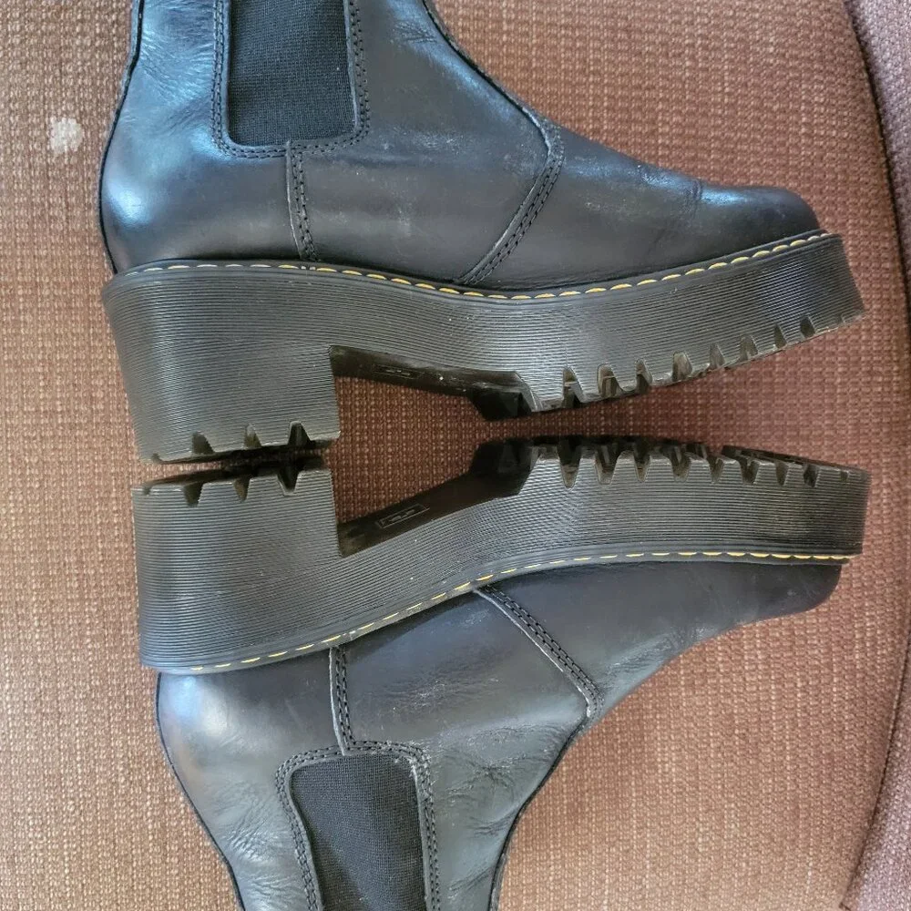 DR MARTENS Rometty Wyoming Leather Platform Chelsea Boots 37 / 6 - Picture 8 of 13